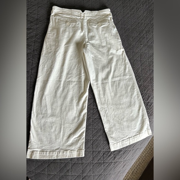 Anthropologie Maeve Remi Wide-Leg Cropped Chino Jean with Pleats - Picture 3 of 5